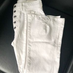 Super high rise crop flare jeans